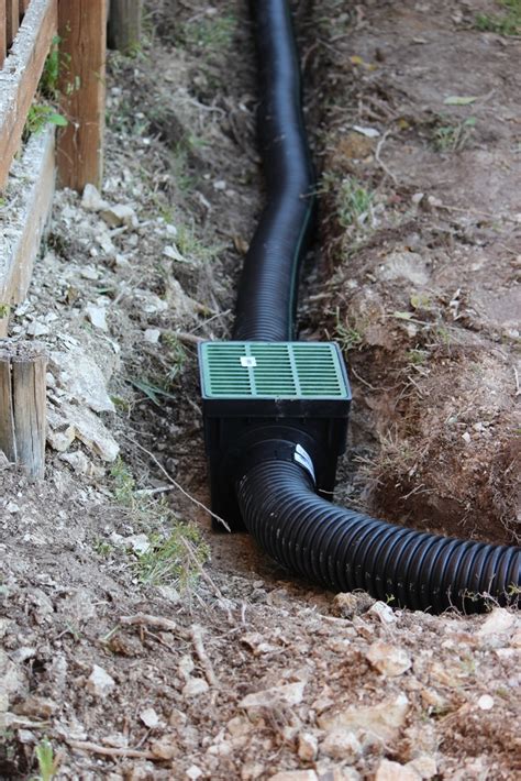 french drain distribution box|yard drain box sizes.